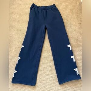 Hey Lovely Navy “Starry Night” Wide Leg Sweatpants size women’s Medium